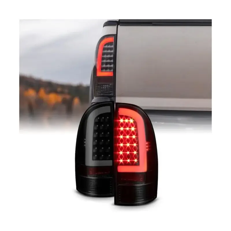 

AKKON - For 05-15 Toyota Tacoma Pickup Black Smoked C-Shape LED Tube Tail Brake Light Lamp Assembly