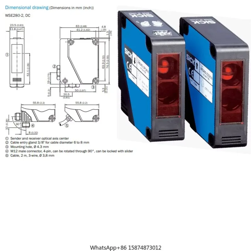 

SICK Photoelectric sensor 6044745 WSE280-2P2431 Godd selling