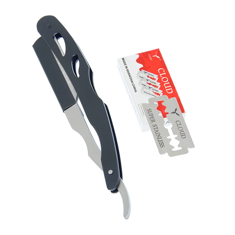 1Pcs Eyebrow Trimmer Face Hair Razors Men Shaving Razor with Blades Salon Safety Hairdressing Hair Razor Fold Shave Knife C0008A