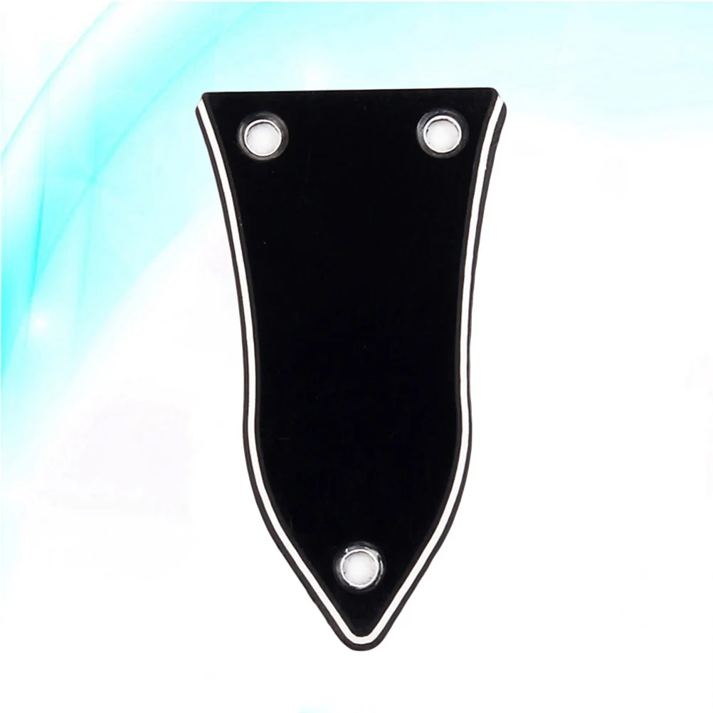 3 Holes 3 Layers Truss Rod Cover for Electrical Guitar Bass Electric Guitar Replacement Parts GR17 (Black)