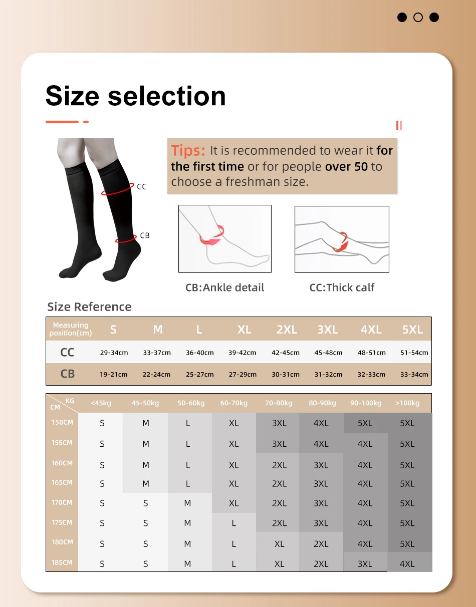 Legbeauty 34–46 mmHg medizinische kniehohe Kompressionssocken, dehnbar, geschlossener Zehenbereich, Krampfadern, sportliche Laufsocken für Herren und Damen – Detail 2