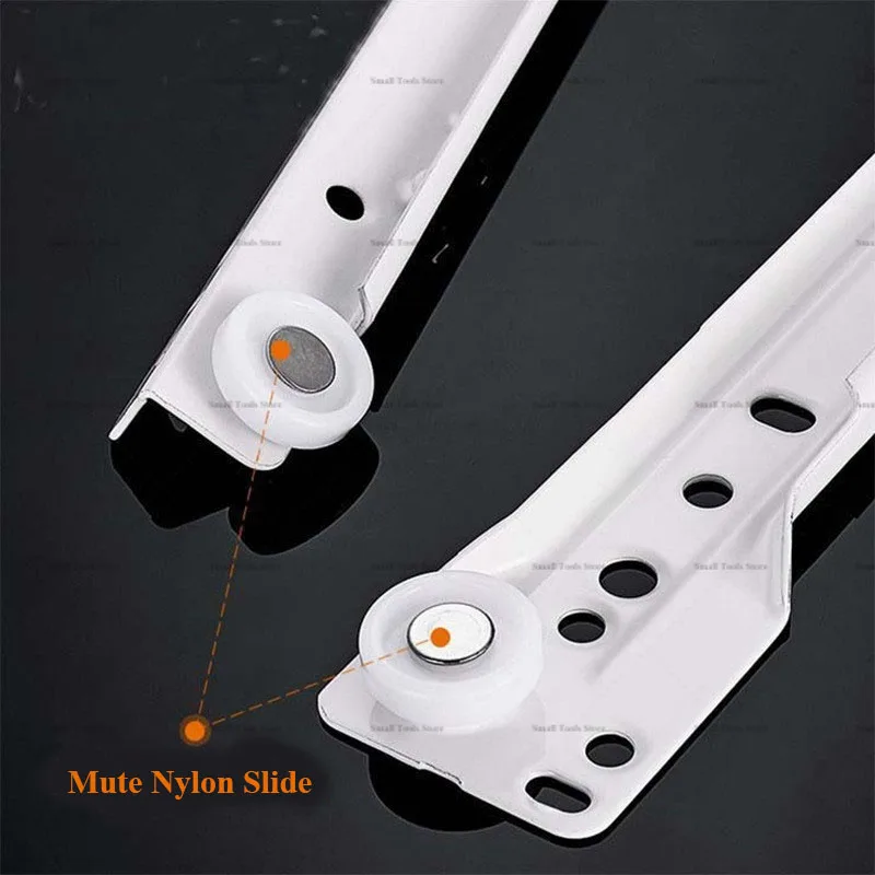 

1Pair Drawer Guide Slides Drawer Slide Rails Cabinet Rails Computer Table Chute Cabinets Keyboard Roller Pulley Furniture Slides