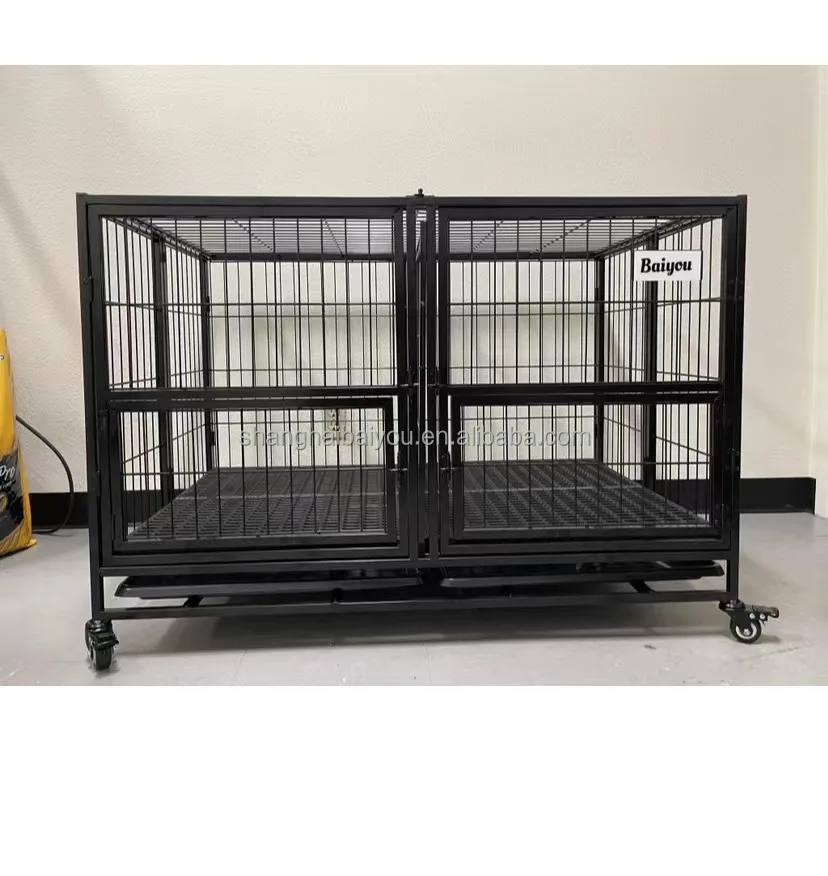 

Bully Dog Crates extra Large Strong Metal Iron Large Size Foldable Heavy Duty Dog Cage and Kennels
