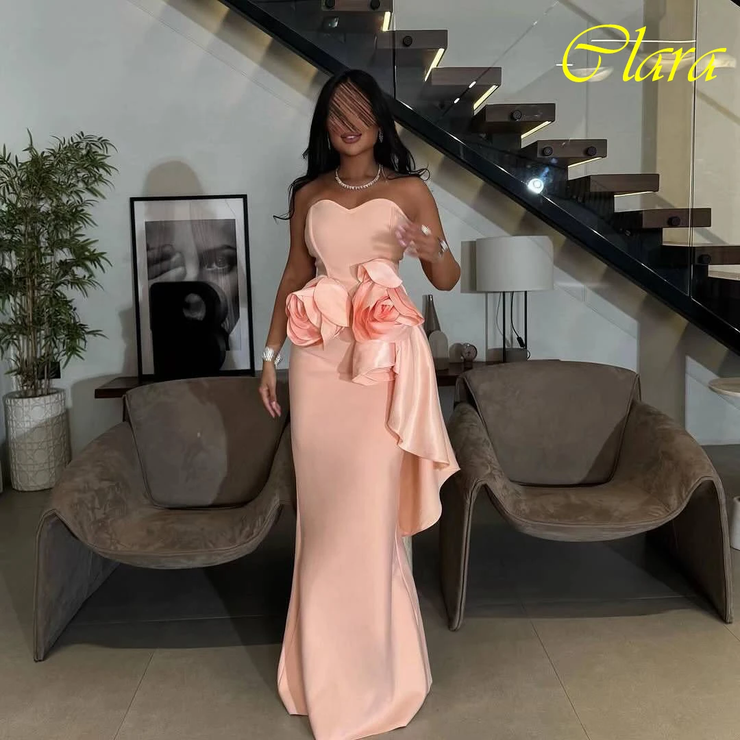 

Customized Mermaid Strapless Elegant Formal Evening Dress High Quality Bespoke Occasion Gowns Temperament Delicate Prom Dress