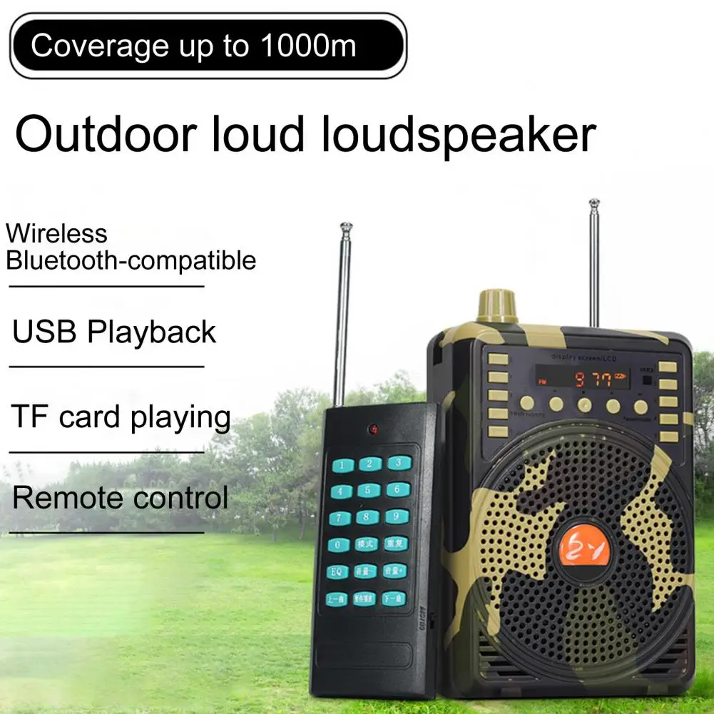 Loudspeaker Practical Wide Coverage Megaphone Camouflage Bluetooth-compatible Megaphone Music Player for Live Streaming