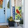 InkRain Spring Garden Flag Cardinal Blueberry Vines 12x18 Inch Double Sided Linen Yard Outdoor Decor for Home Farmhouse Seas llz