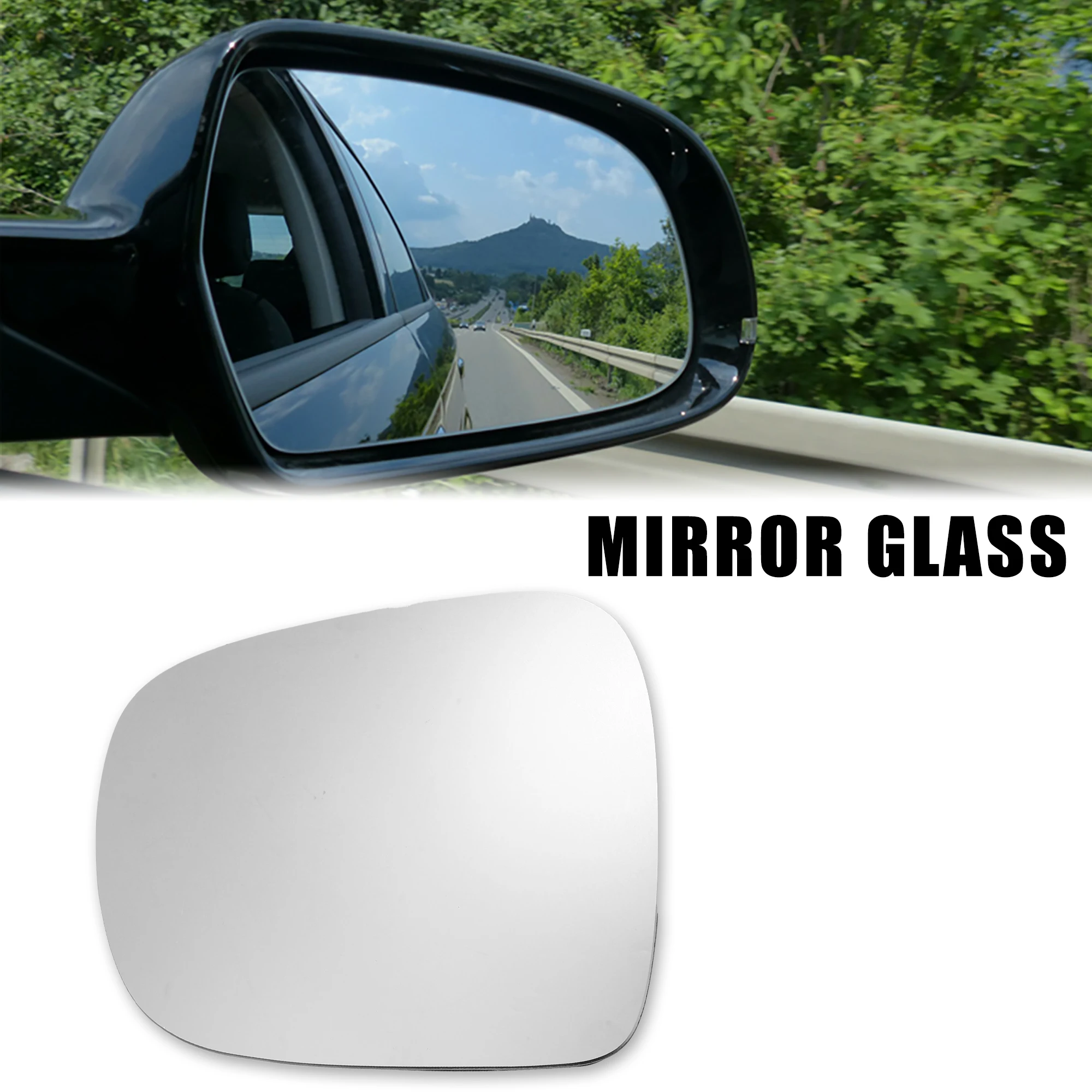 UXCELL Car Rearview Right Heated Mirror Glass Replacement W/ Backing Plate for Volkswagen T5 2010-2015