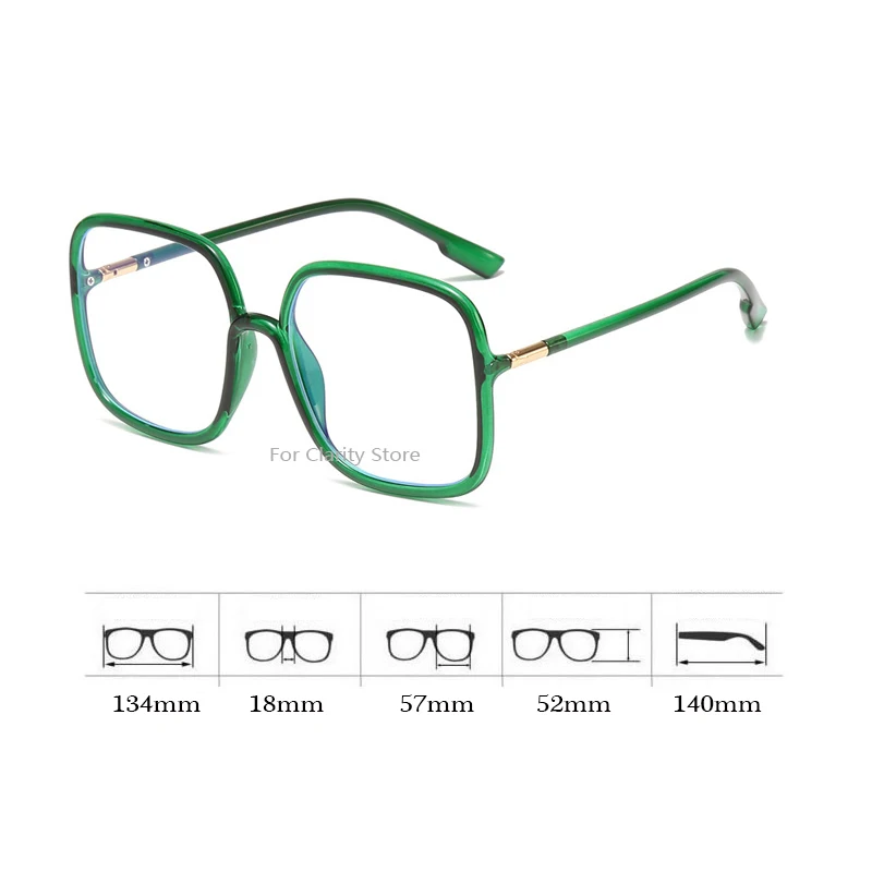 Korean Big Glasses Frame Women No Makeup Fashion Anti-blue Plain Glasses Men Contrasting Cute Decorative Computer Glasses