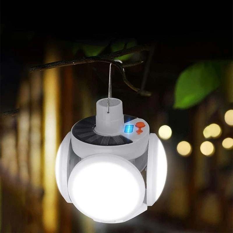 Hooks LED Bulb Folding Solar Outdoor Light Waterproof Emergency Solar /USB Charging Lamp Camping Garden Lighting Solar Lights