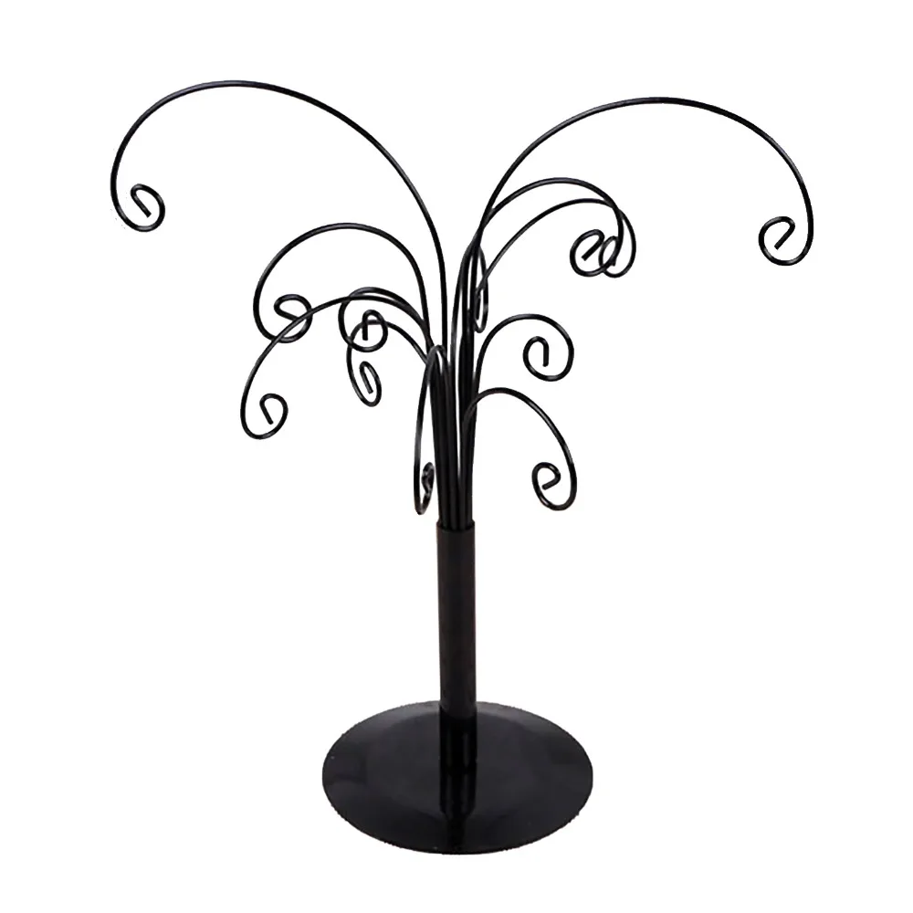 Removable Tree Shape Ornament Display Stand Metal Black Ornament Holder Display Stand Ornament Hanger Stand Pendant