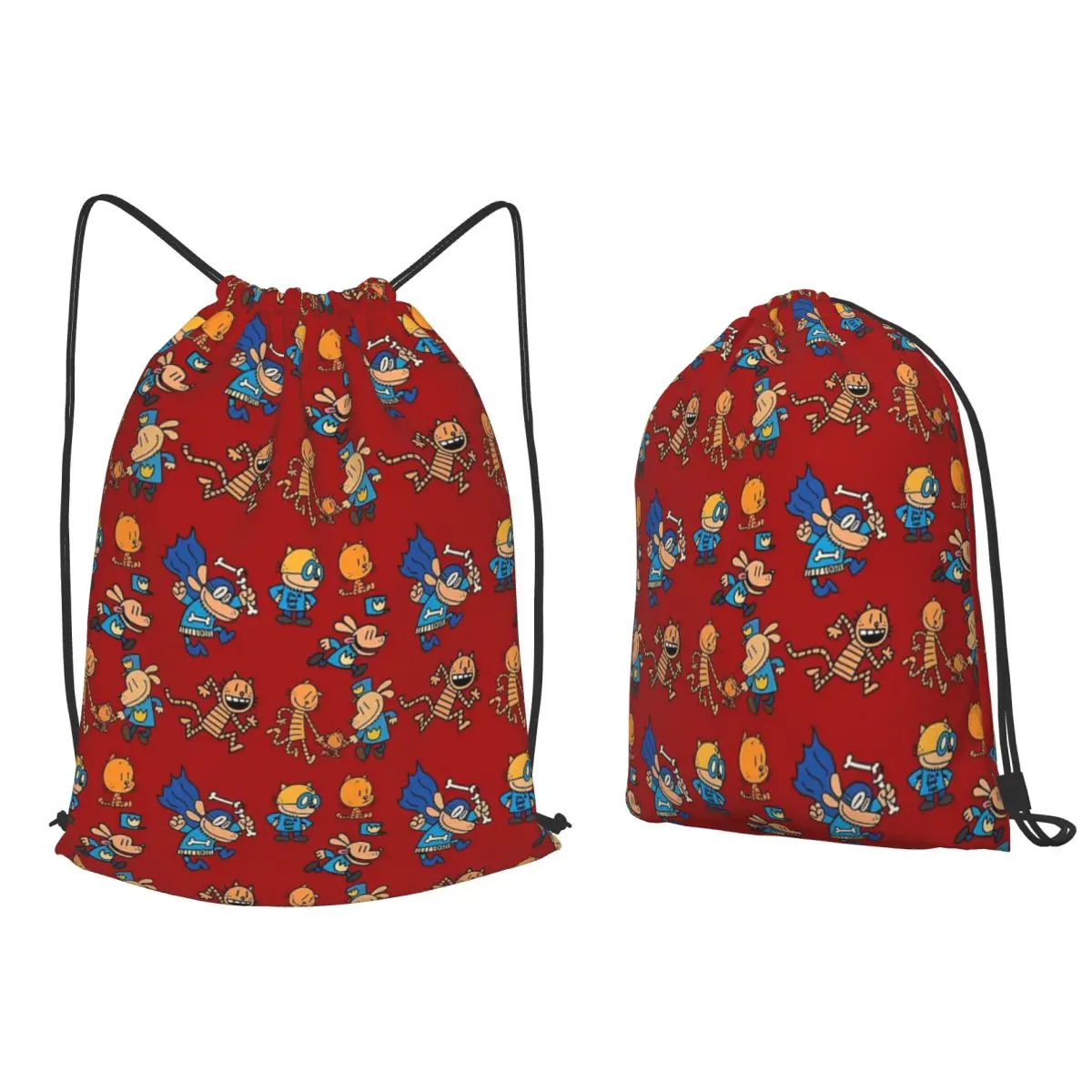 Dog Man, Petey, Lil Petey Combo Set Pack Backpacks Casual Drawstring Bags Sports Bag Book Bags for Travel School