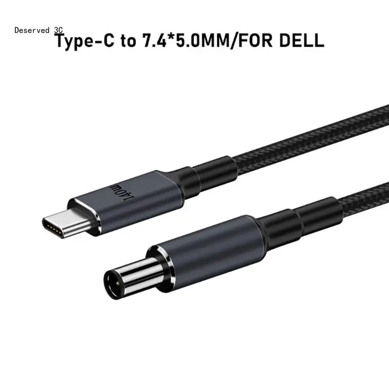 140W USB C PD Type C to DC5.5x2.5mm/6.0x3.7mm/7.4x5.0mm/5.5x2.1mm/4.5x3.0mm Conveter Adapter Cable Cord Line for Laptop