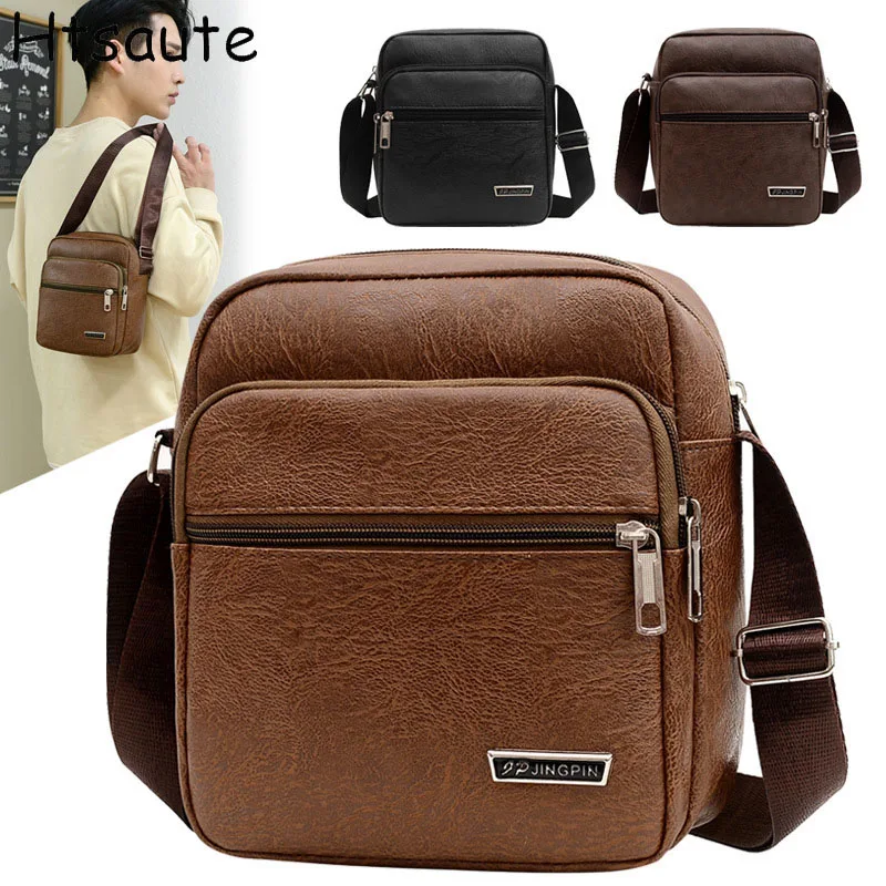 

Fashion Men's Shoulder Bag Boys Crossbody Bag Man Messenger Bag PU Leather Waterproof Male Handbags bolsas Travel Pack