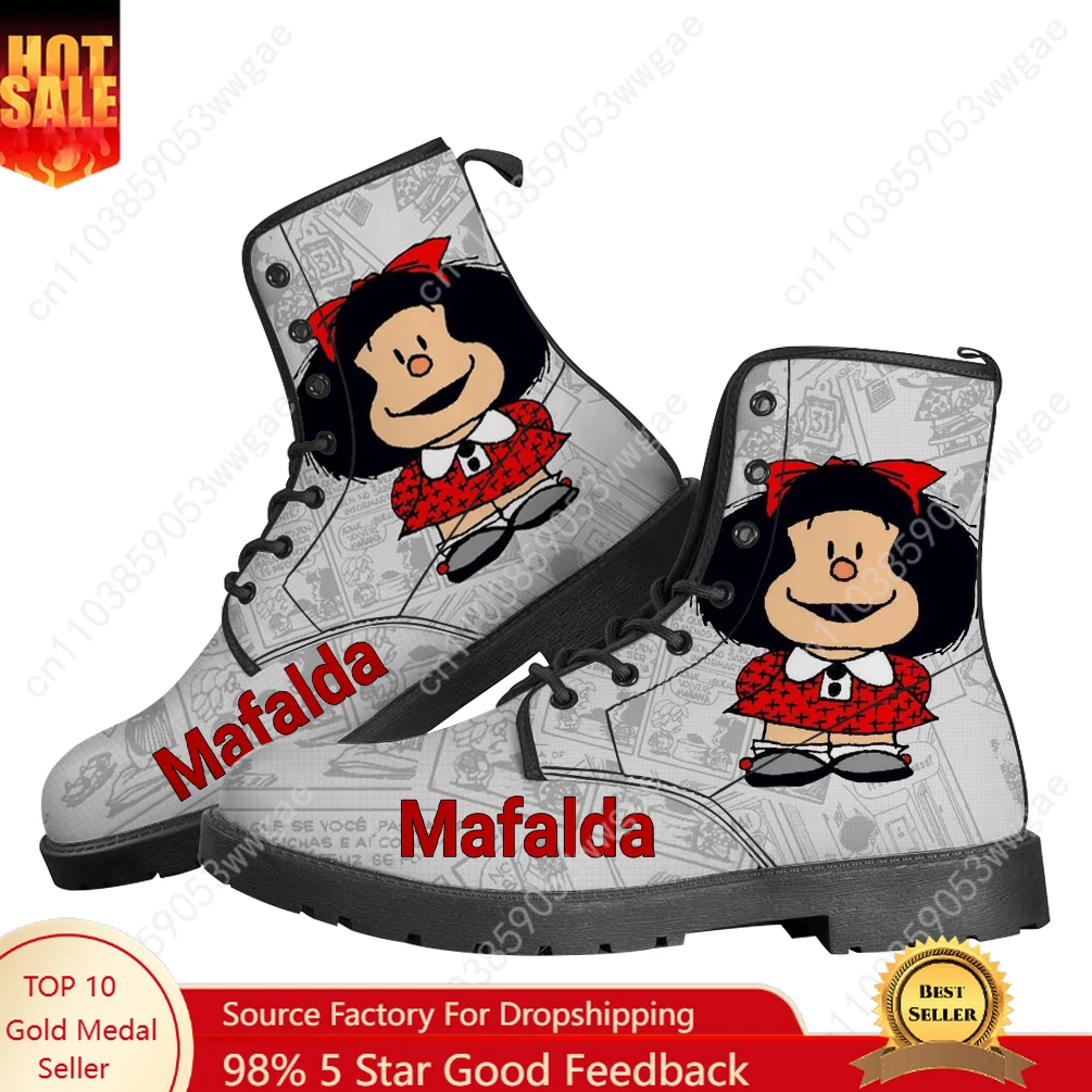 

Mafalda Boots Mens Womens Teenagers Shoes Casual Boot Outdoor Light High Quality Couple Print On Demand Anime Custom Made Shoe