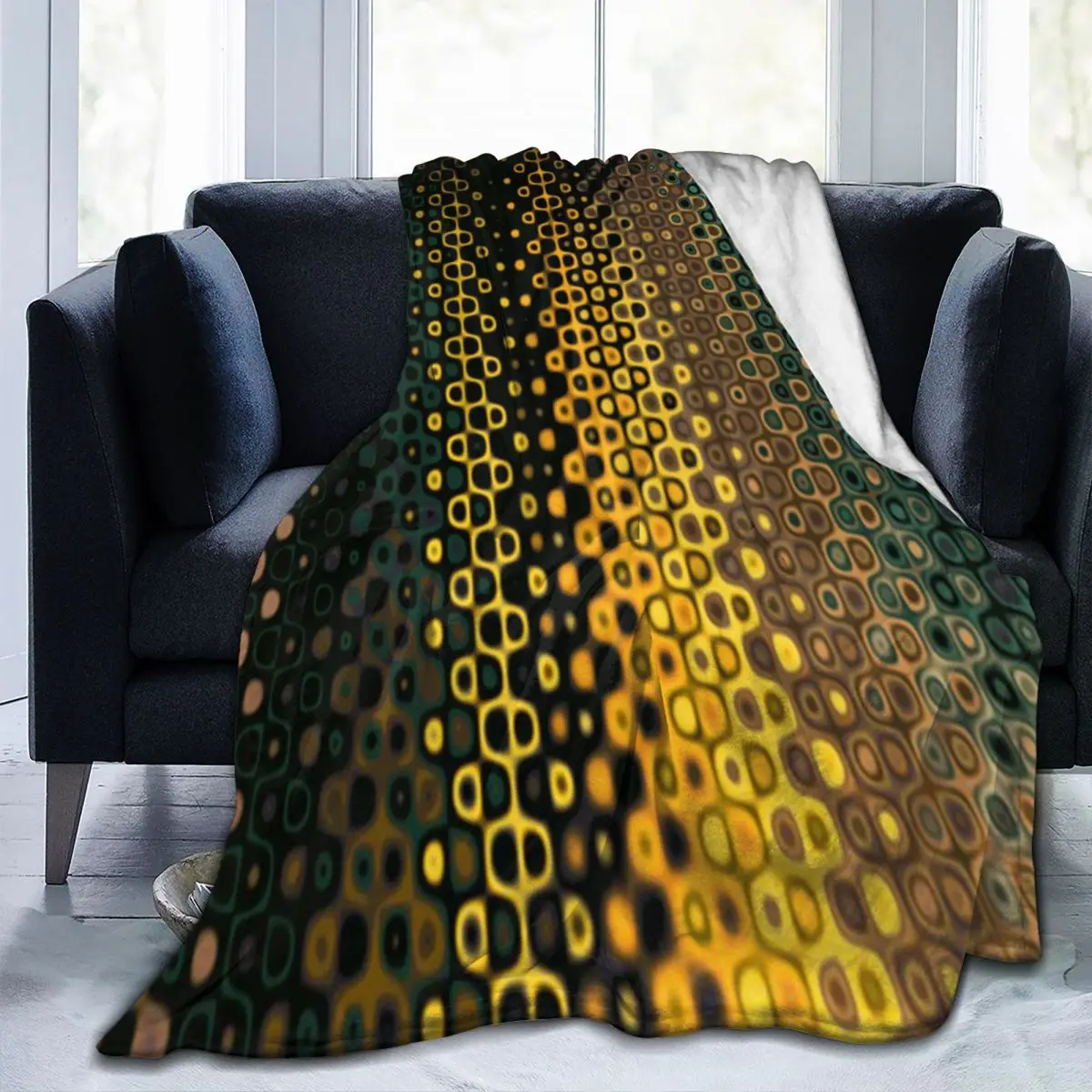 

Throw Blanket Vibrant Depths Micro Fleece Blanket Four Sizes Fashionable Warm For Living Room Nice Gift