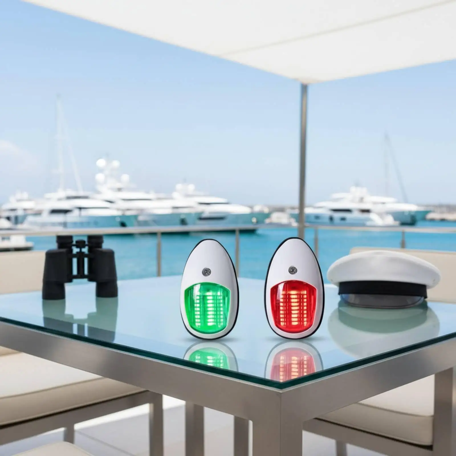 Boat Navigation Signal Lamp LED Port Starboard Indicator Light 12V 24V Marine for Night Travel