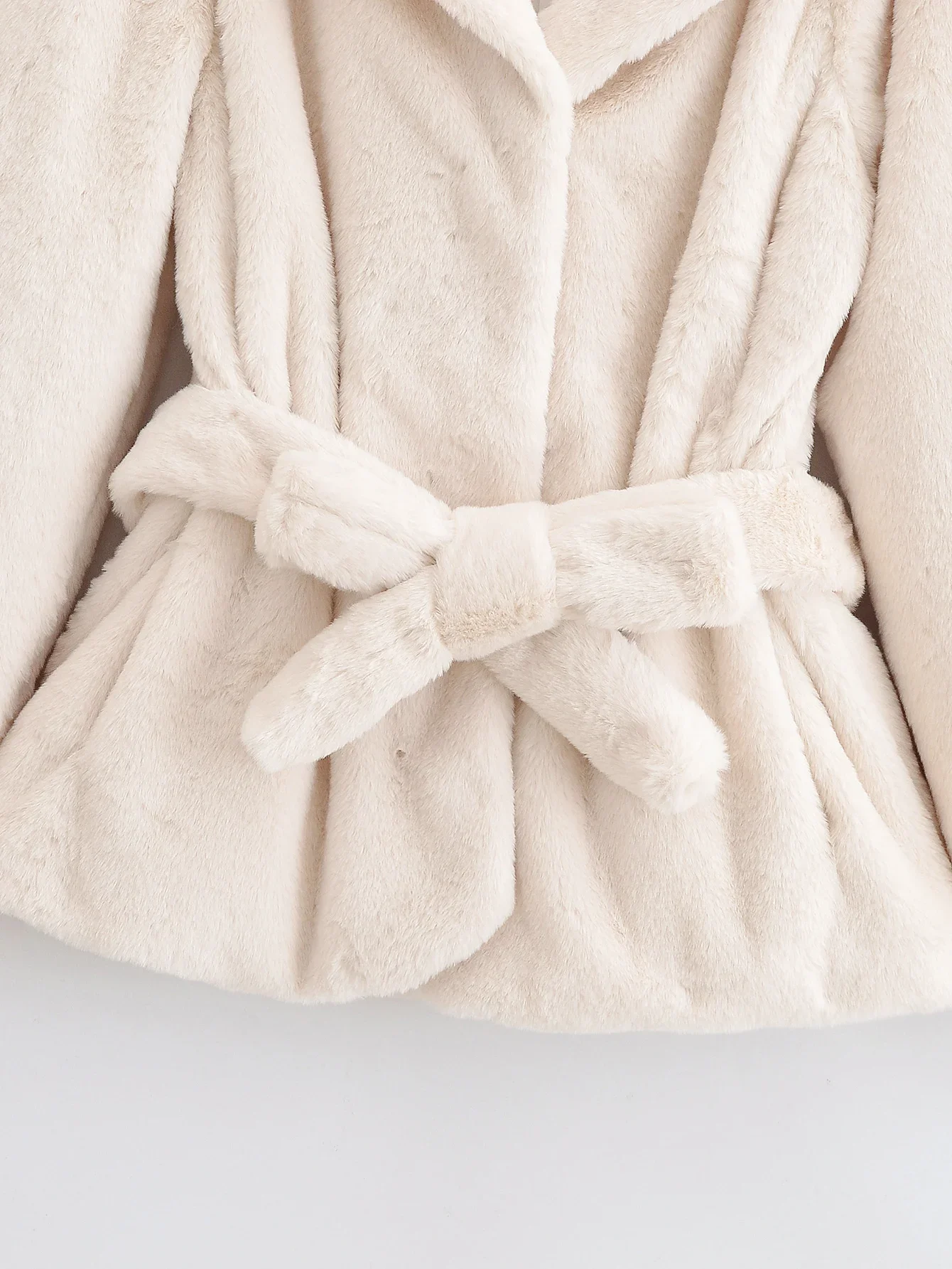 خريف شتاء جديد إمرأة الصلبة معطف الفرو حزام واحدة الصدر طويلة الأكمام معاطف فضفاضة عادية الشارع الإناث السترات الدافئة #5