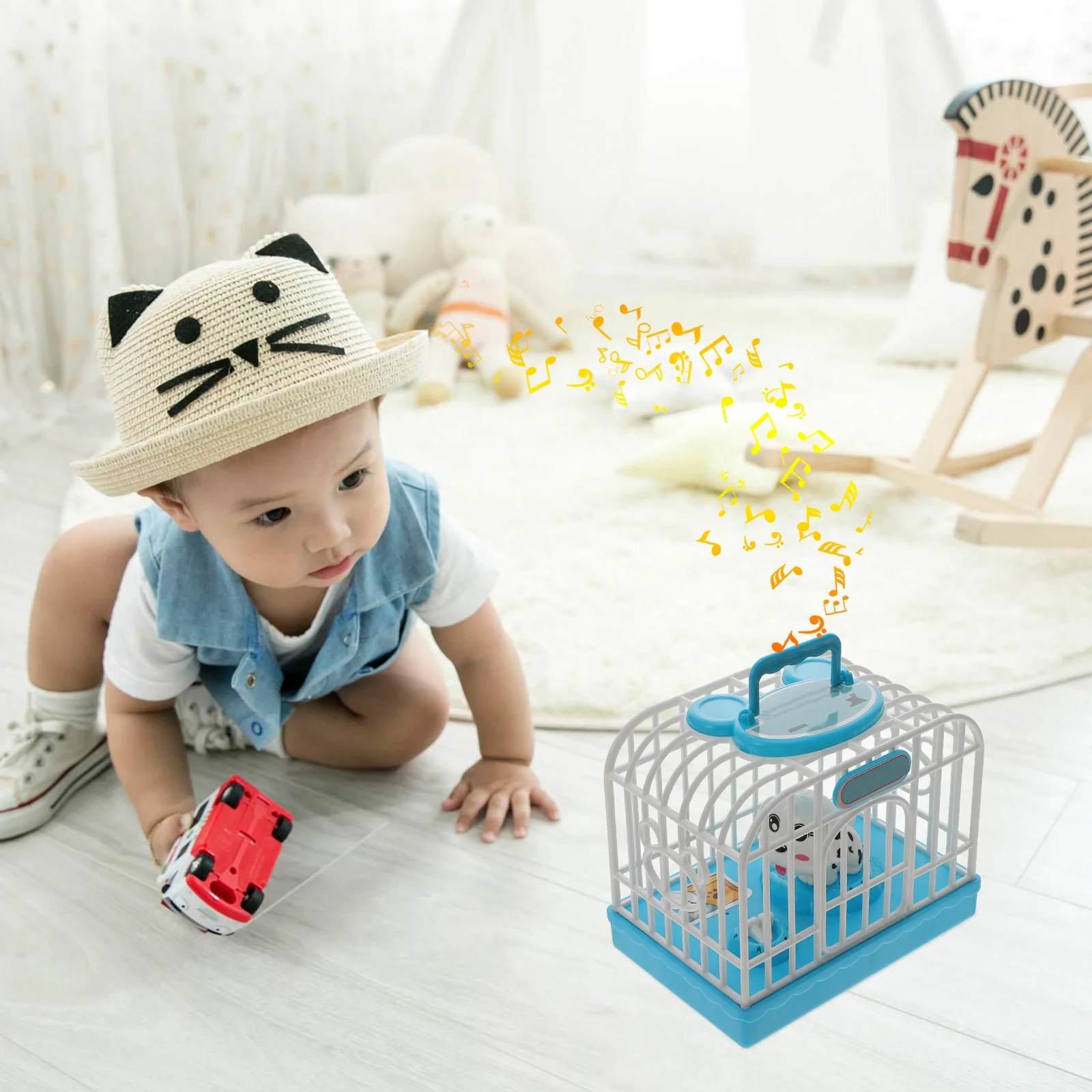 Cage électrique pour chien et animal de compagnie, commande vocale, Activation du son, jeu musical, éducation précoce, Simulation interactive, jeu électronique