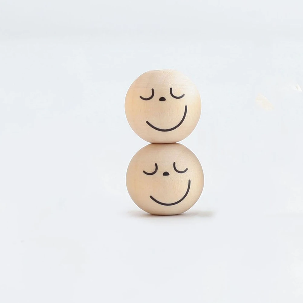 

50pcs Wooden Beads Accessories Flat Round Number for Necklace Craft Shapes Bulk DIY Projects Smooth Surface Family Fun