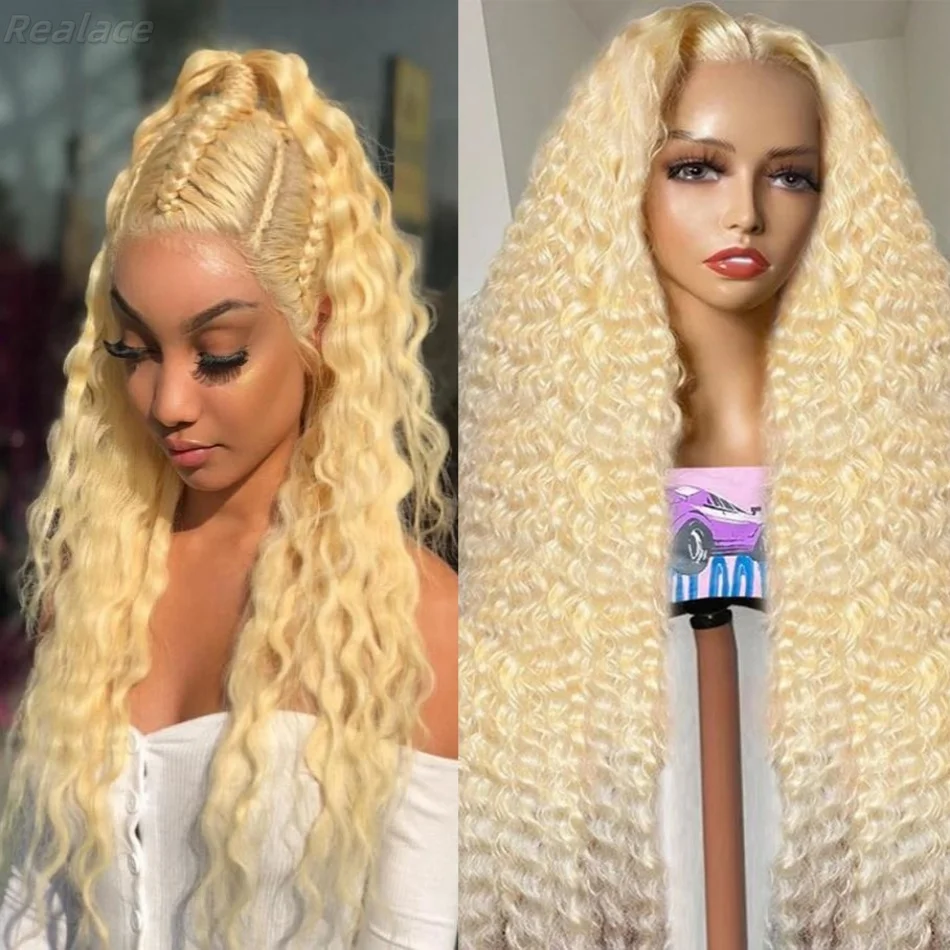 

13x6 Honey Blonde 613 HD Lace Frontal Human Hair Wigs Deep Wave Front 30 Inch Brazilian Wig on sale Curly Wigs Choice For Women