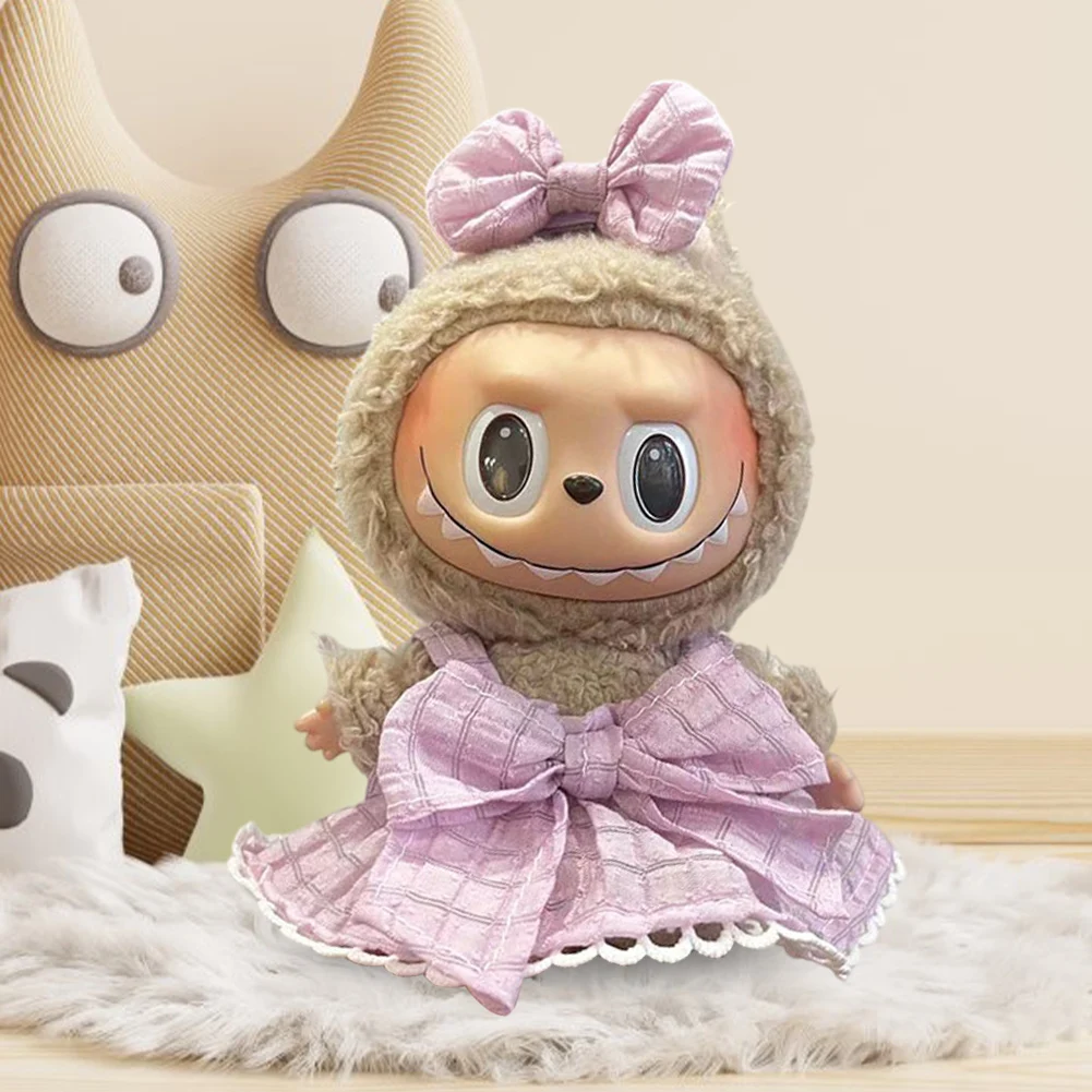 17 センチメートルミニ人形の服韓国 Kpop Labubu V1 V2 アイドル人形かわいい装飾マカロン服ギフト衣装アクセサリー