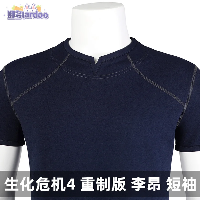 Game Biohazard Resident Leon Scott Kennedy T-shirt Cosplay Costumes Sweat-absorption and Flash Drying Combat Clothing For Men