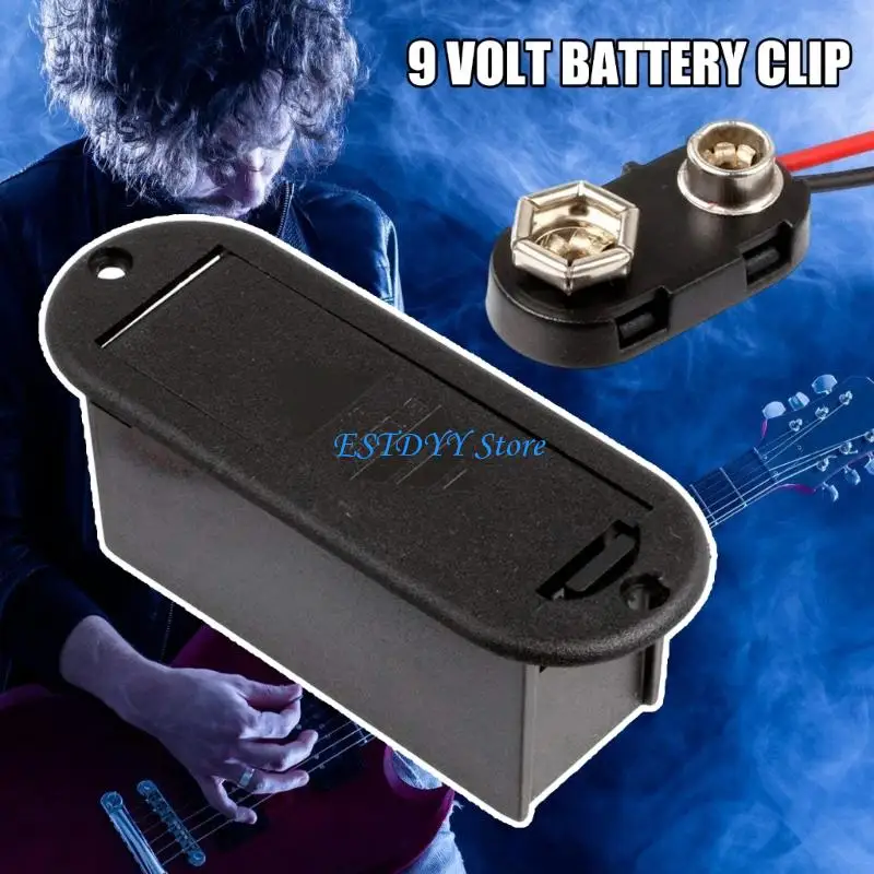 G6DE Essential Guitar Bass Accessory ABS Plastic 9V Battery Compartment For Pickups