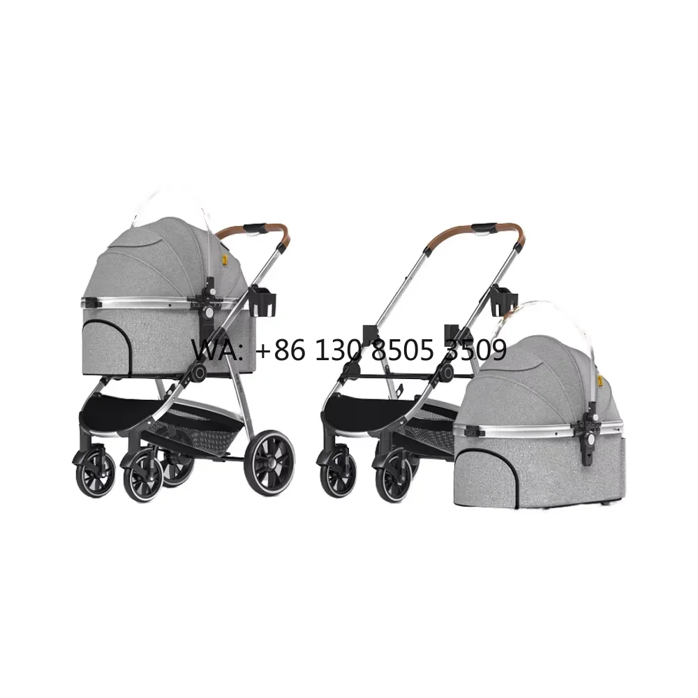 Poussette Chien Large Pet Stroller for Dogs Plastic Poussette Chien Travel Bag for Animals