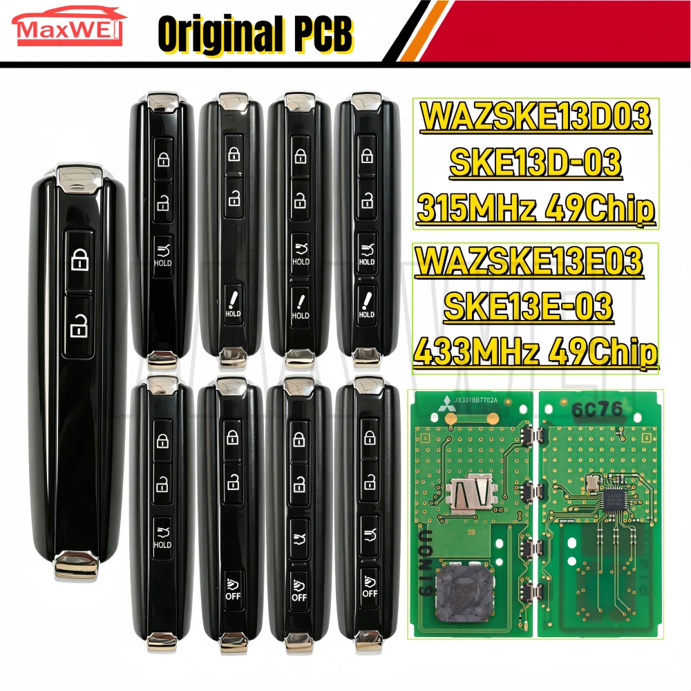 WAZSKE13D03 SKE13D-03 WAZSKE13E03 SKE13E-03 433MHz ID49 Chip Original PCB For CX-5 CX-8 CX-9 CX50 CX90 Mazda 2 3 MX5 M6 MIATA