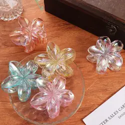 Hairpin Flower Hair Clip Grab Clip Blingbling Transparent Hair Clip Beach Headwear Hair Accessories Large Hair Claw Streetwear