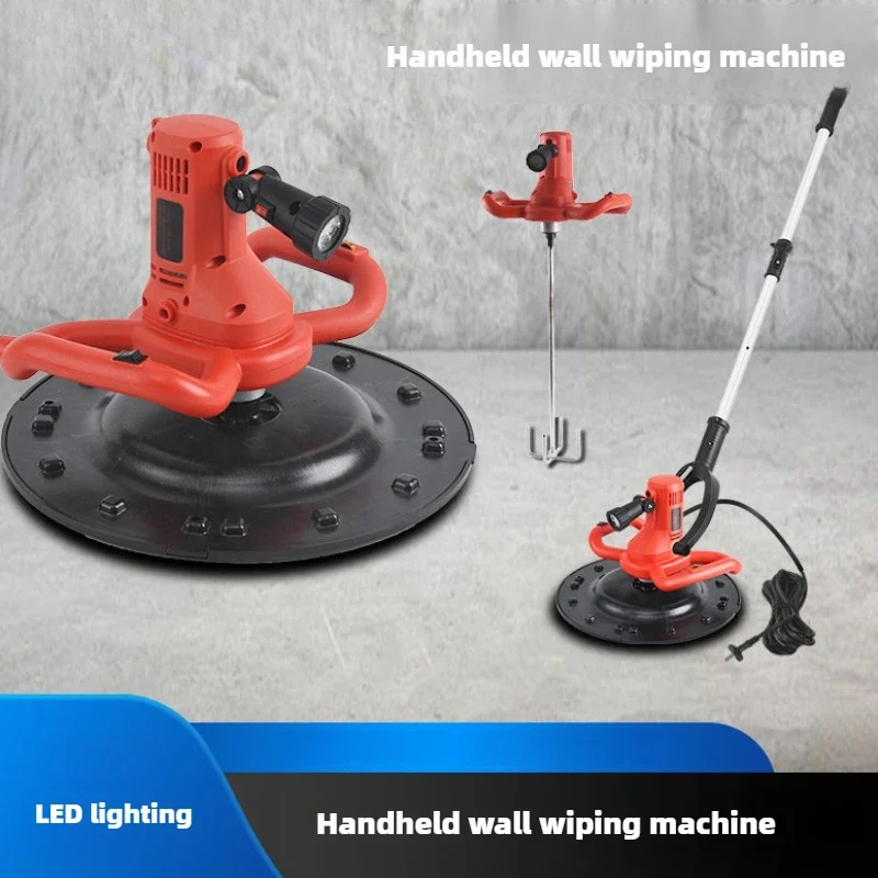 Handheld Cement Mortar Trowel Machine Floor Leveling Machine Concrete Wall Long Pole Trowel Machine Adjustable Speed