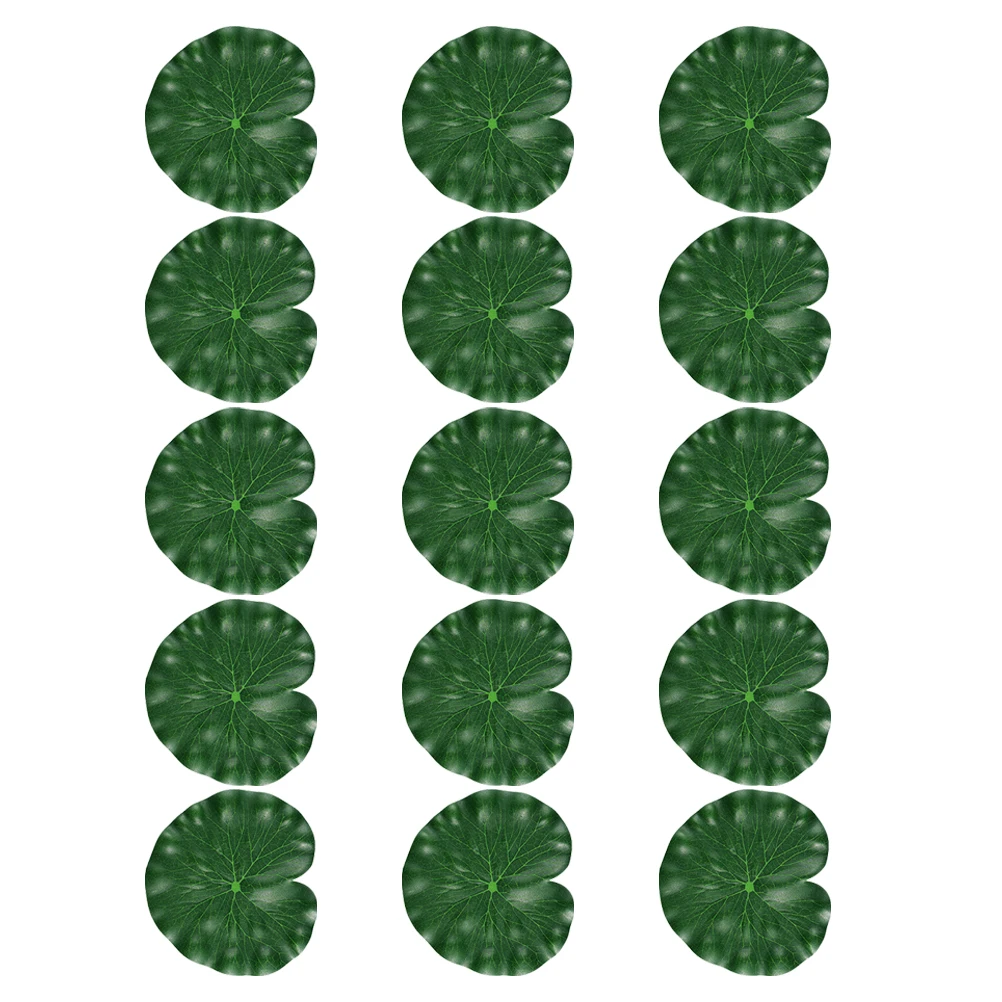 

15pcs Artificial Plants Artificial Lotus Leaves Fish Tank Pond Decoration Party Accessories Simulation Plants
