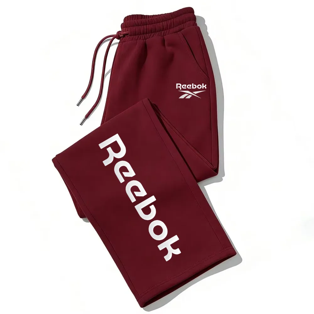 Reebok Men Straight Fit Multi-Pocket Sweatpants Loose Oversized Drawstring Joggers Streetwear Sports Pants
