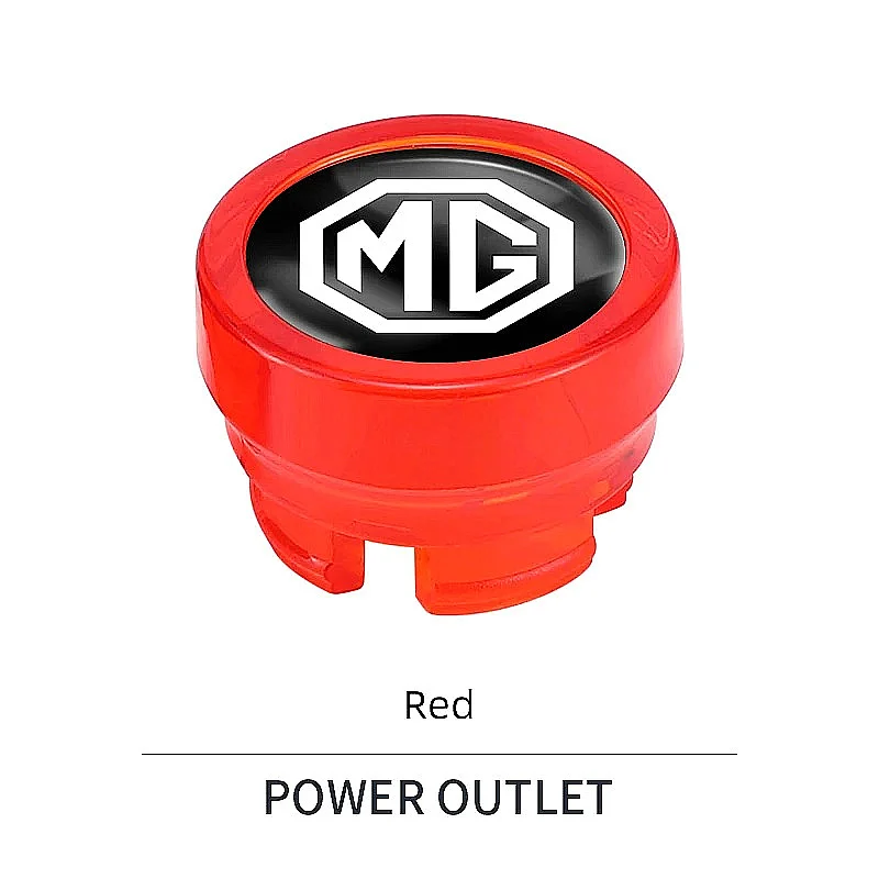 Cigarette Lighter Socket Dustproof Protective Cover For MG ZS HS MG4 MG5 MG6 GS, MG Logo Auto Power Port Button Cap Car Accessor