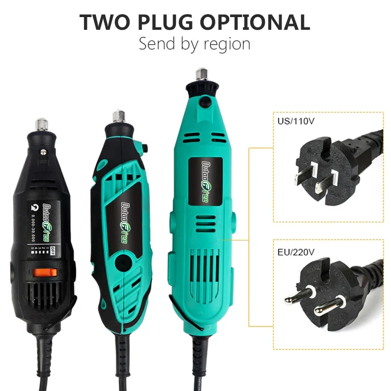 전기 미니 드릴 조각기, 회전 도구, 연마 연마기, 가변 속도 드레멜 조각 펜, 액세서리 포함, 130W 전력