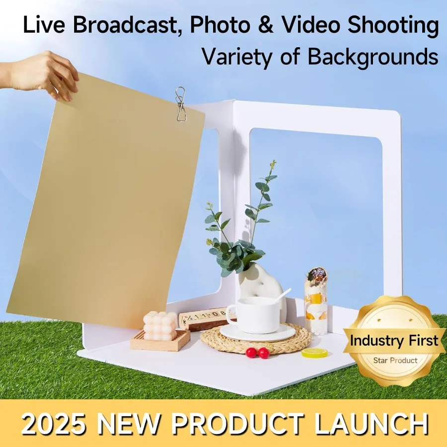 14x14 นิ้วฉากหลังชุด 2PCS พื้นหลังกรอบ 1PC พื้นหลัง 6PCS ฉากหลังกระดาษ 6PCS SHADOW Light กระดาษสําหรับผลิตภัณฑ์