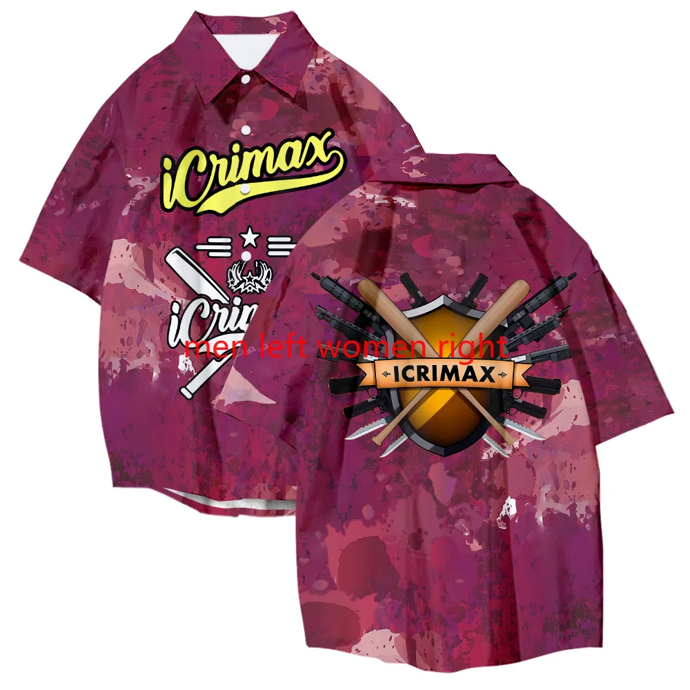 Burgerpommes Icrimax 3D Print Hawaiian Shirt Short Sleeve Casual Beach Shirts Boys Single-Breasted Blouse Men's Clothing