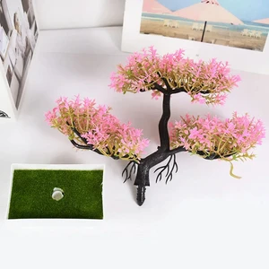 Pot Küçük, Yapay Bonsai Ağacı Bitki Sahte Çiçek, Süsler, Vazo, Dekorasyon Masa, Oda, Ev, Bahçe İçin Dekor 12-en çok satan, dekorasyon masası, mutfak, №12