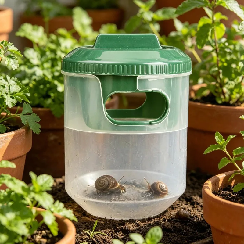 Clear Garden Insect Trap Garden Insect Traps Eco Friendly Snail Catcher Easy Monitor Pest Control Vegetable Flower Snails Cage