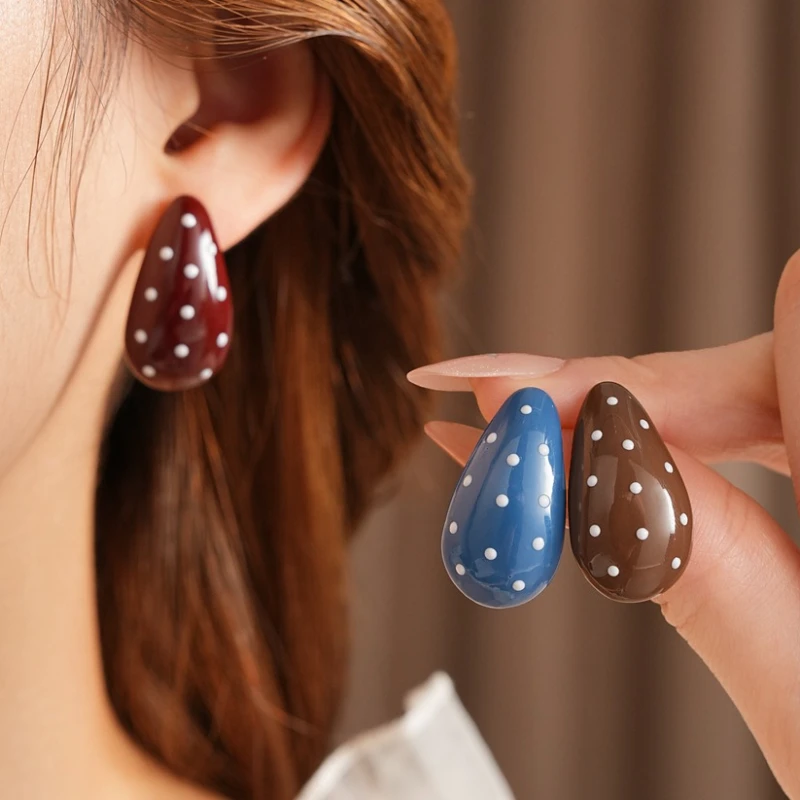 Trendy Jewelry Sweet Simply Design Summer Colorful Water drop Earrings For Women Party Gifts Popular Fashion Accessories