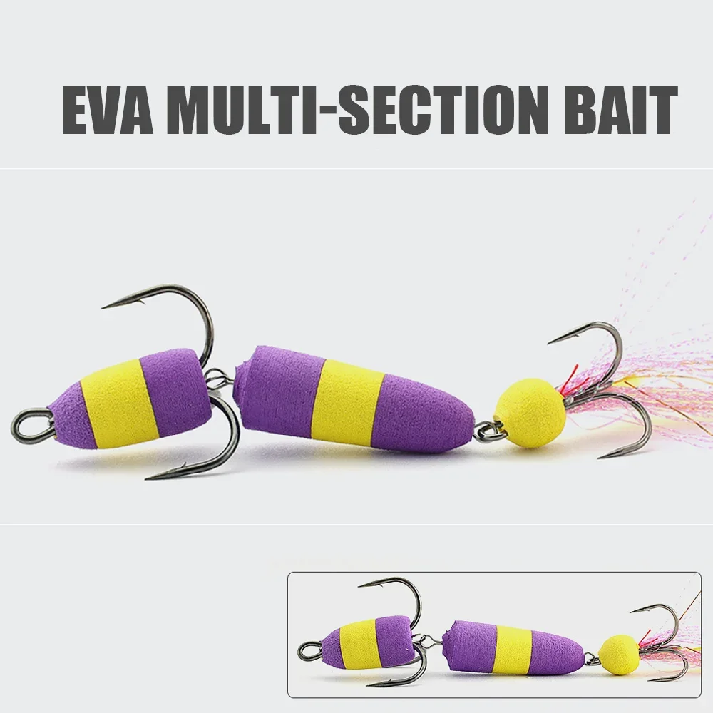 Fishing Lure 1pcs 4.5g Swim Bait Soft Lure High Density Foam Lure Fishing Tackle Multicolor Bass Artificial Wobblers