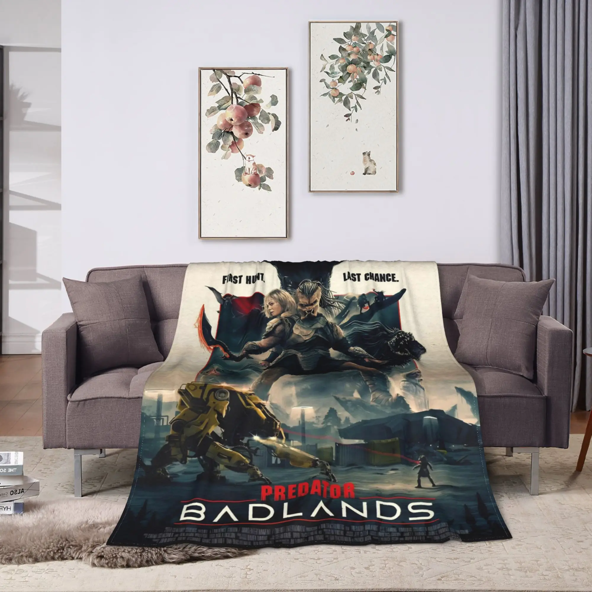 المفترس Badlands 2025 أفلام الفانيلا بطانية سوبر لينة رمي بطانية ل الأريكة كرسي نزهة المفرش غطاء سرير أريكة