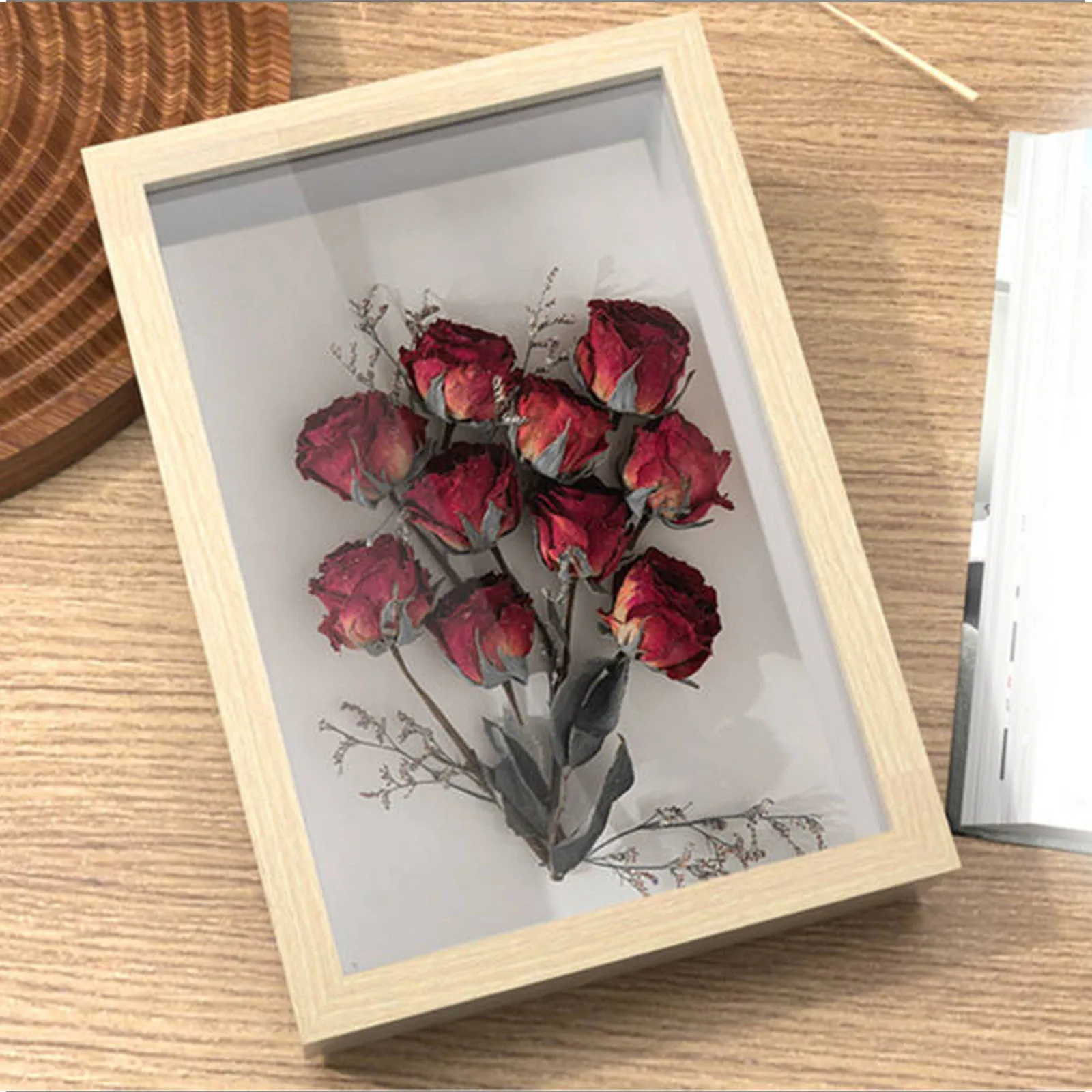 DIY Shadow Box Frame 3cm Inside Depth Decorative Wood Collection Tickets Rectangle Dried Flower Display Frame Box Picture Frame