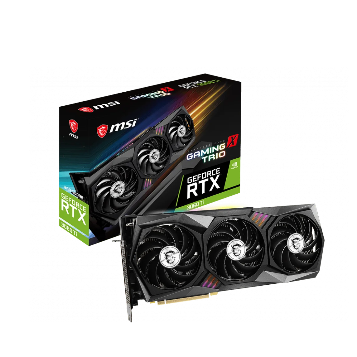 

Бывшая в употреблении видеокарта RTX 3060 Ti GAMING X 8G LHR для игрового настольного игрового графического процессора