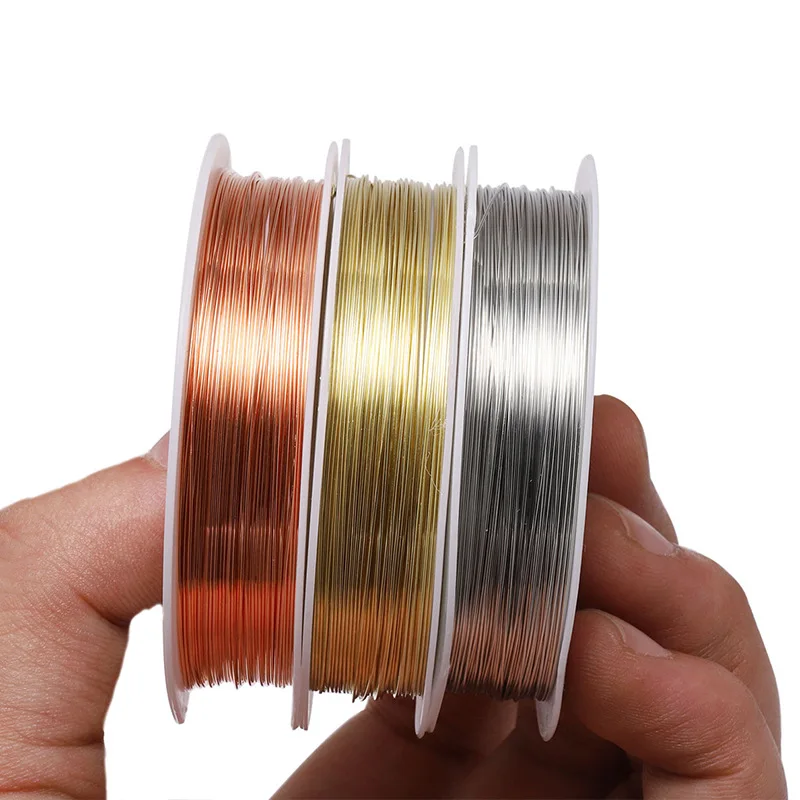 0.2/0.3/0.4/0.5/0.6/0.8/1mm Sturdy Copper Wire Beading Wire DIY Jewelry Making For Bracelets Necklaces Accessories Supplies