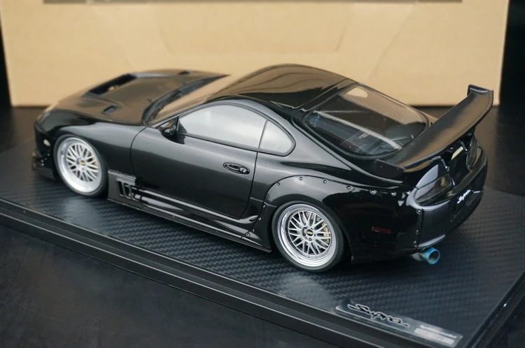 IG 1:18 Supra A80 RZ BBS Black/Purple JDM Out of Print Simulation Limited Edition Resin Metal Static Car Model Toy Gift