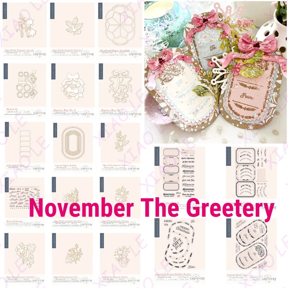 Größere Feiertage Botanicals Wachs Blume Metall Stanzformen Schablonen für Scrapbooking Stempel Fotoalbum Dekorative Prägung Schnittform