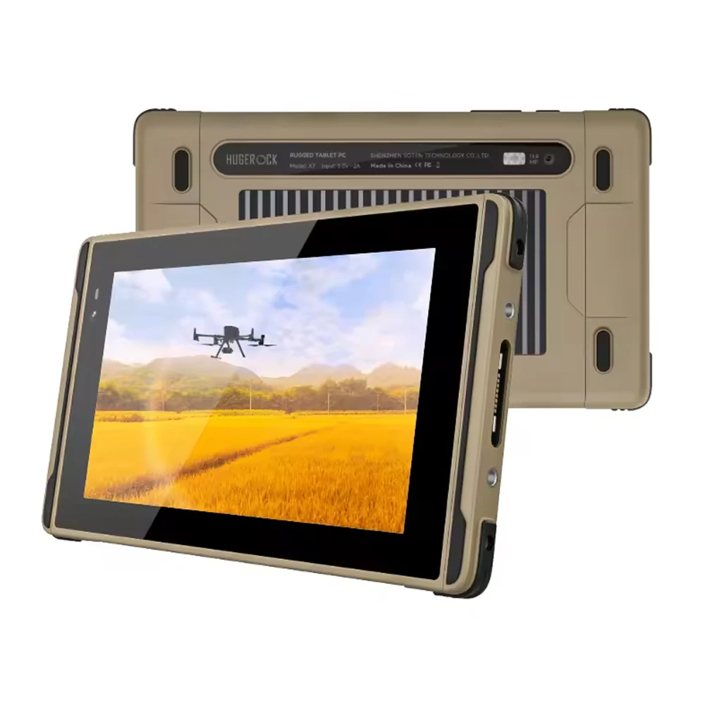 Hugerock 7 Inch 2600Nit Sunlight Readable Rugged Android Tablet PC Waterproof for DJI Drone Remote Monitor Motorcycle Display