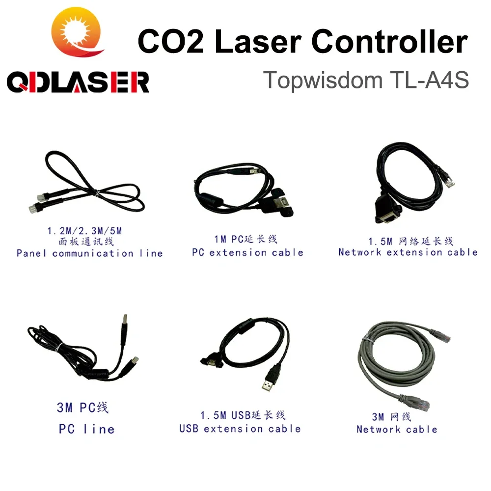 QDLASER CO2 Laser Topwisdom TL-A4S Controller 4 Axes Motion Control Rotary Cutting Carving for Co2 Laser Engraving Cutting