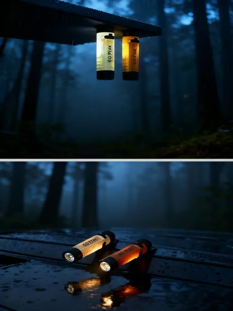 GOPEAK 5050 LED Kleine Schlüsselclip-Taschenlampe mit 7 Farben für Outdoor-Notfälle und Katastrophenhilfe, Lange Akkulaufzeit – Detail 2